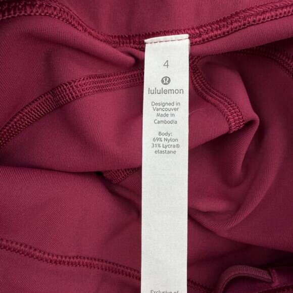 Lululemon Time To Sweat Crop *23" Luxtreme In Star Ruby - Picture 8 of 8
